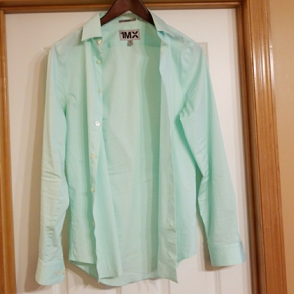 COPY - Express dress shirt mint green XS stretch …